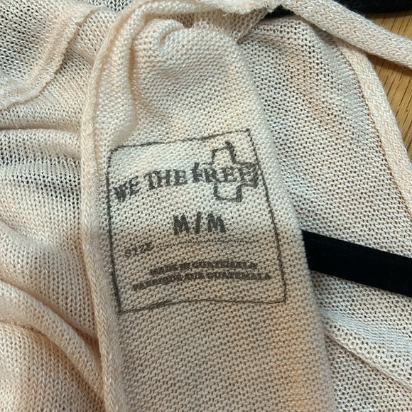 Free People We The Free Knot Back Cream Top Size M - Picture 7 of 7